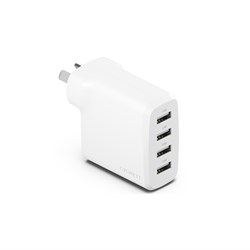 CYGNETT 24W QUAD USB-A WALL Charger White